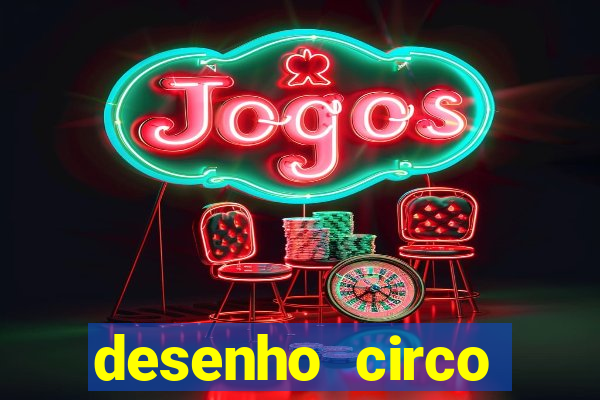 desenho circo digital para colorir